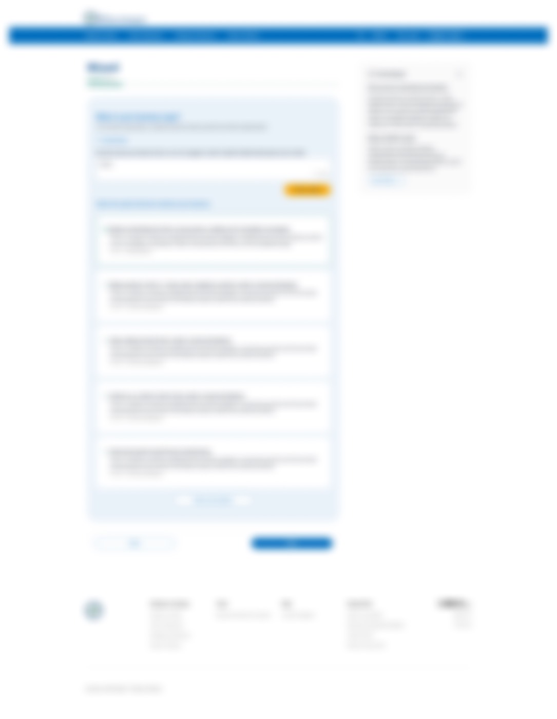 Customer checklist, blurred for privacy